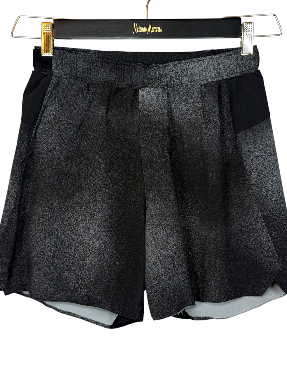 lululemon athletica Black Metallic-Look Athletic Shorts